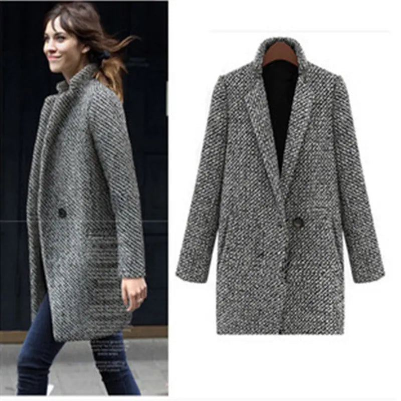 Woolen Slim Long Sleeve Coat (Private Listing 3025509)